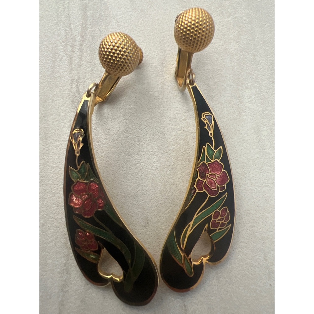 Vintage Hobe Dangle Clip Earrings